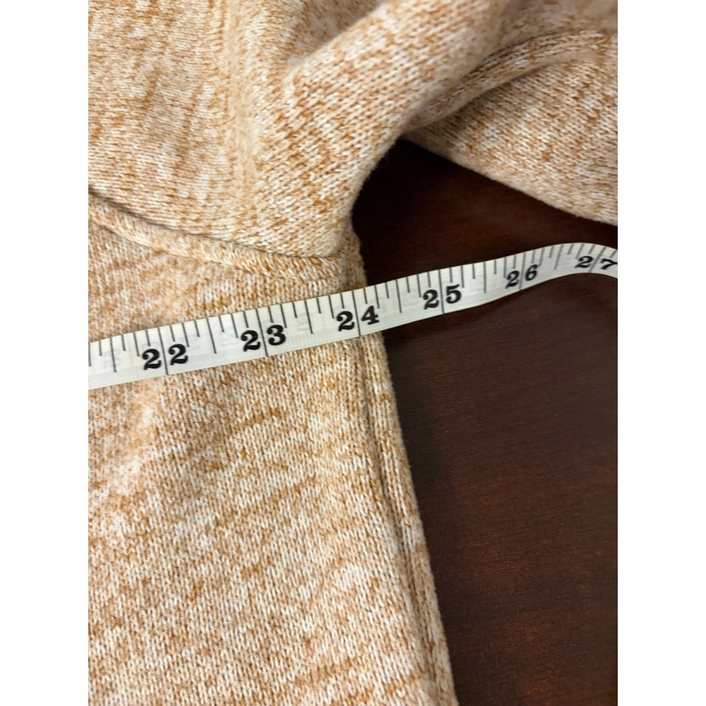 Prana Mattea Hoodie Sweater Pullover Tan Heather Asymmetrical Hem Womens XL - Picture 5 of 10
